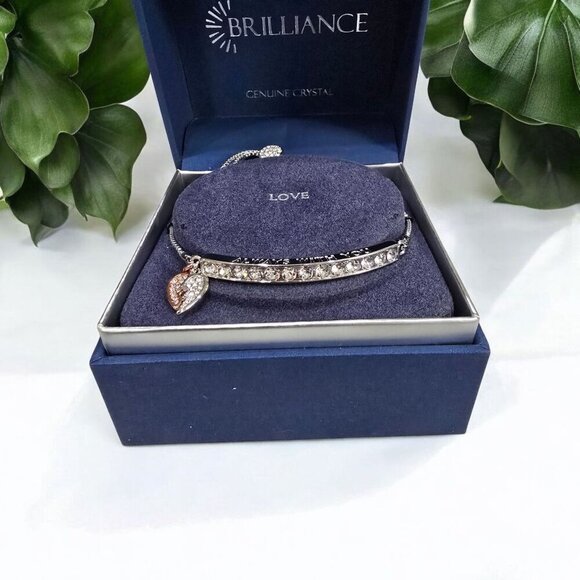 “Always With You” Swarovski Crystal Bracelet – Angel Wing Charm Adjustable - Picture 4 of 7